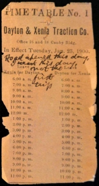 The Dayton and Xenia Traction Company...