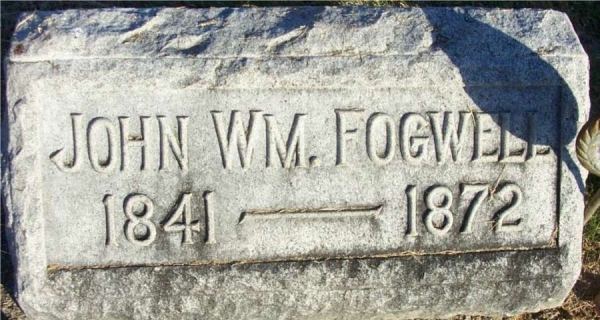 John Fogwell Headstone