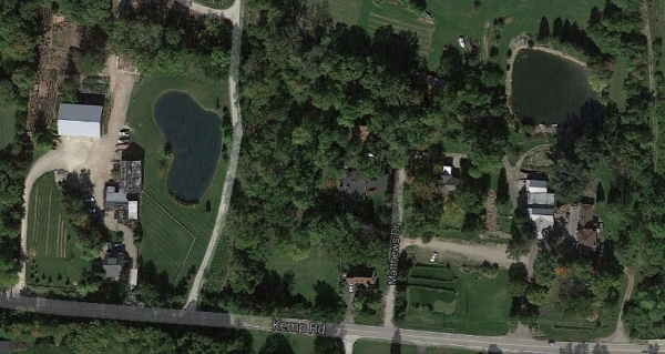 Aerial of the Jake Shellabarger homestead